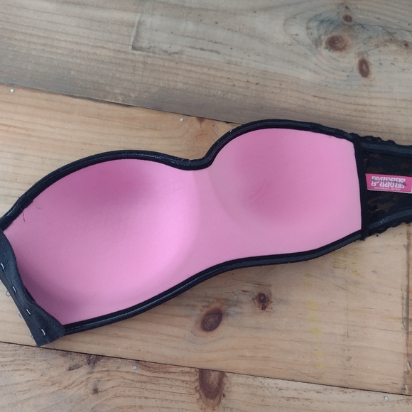 PINK Victoria's Secret Black Multiway Bandeau Size 34C - Picture 6 of 8